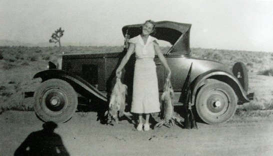 006- Before we came along though, she and my dad would go out in the desert to shoot jackrabbits