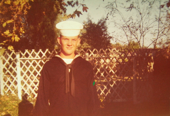 Ron in Navy uniform North Hollywood 1955