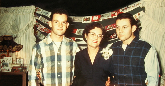 Ron with Mom & Dick ~ circa Dec 1954
